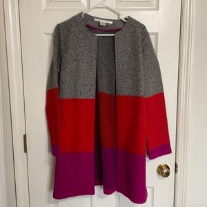 Max Studio Color Block Wool Coat with pockets size small